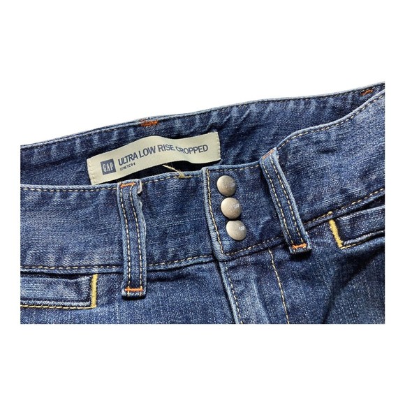 Gap Jeans Ultra Low Rise Cropped Medium Wash Denim Women's 4 Regular EUC - Picture 5 of 8